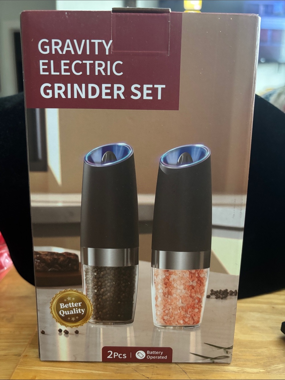 Gravity Electric Grinder Set - Black (2-Pack)